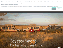 Tablet Screenshot of odysseysafaris.com